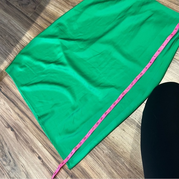 J.Crew A-Line Satin Slip Midi Skirt in Vintage Kelly Green - Picture 6 of 10